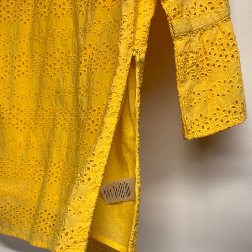 Talbots Yellow Eyelet Bell-Sleeve Top - Picture 5 of 6